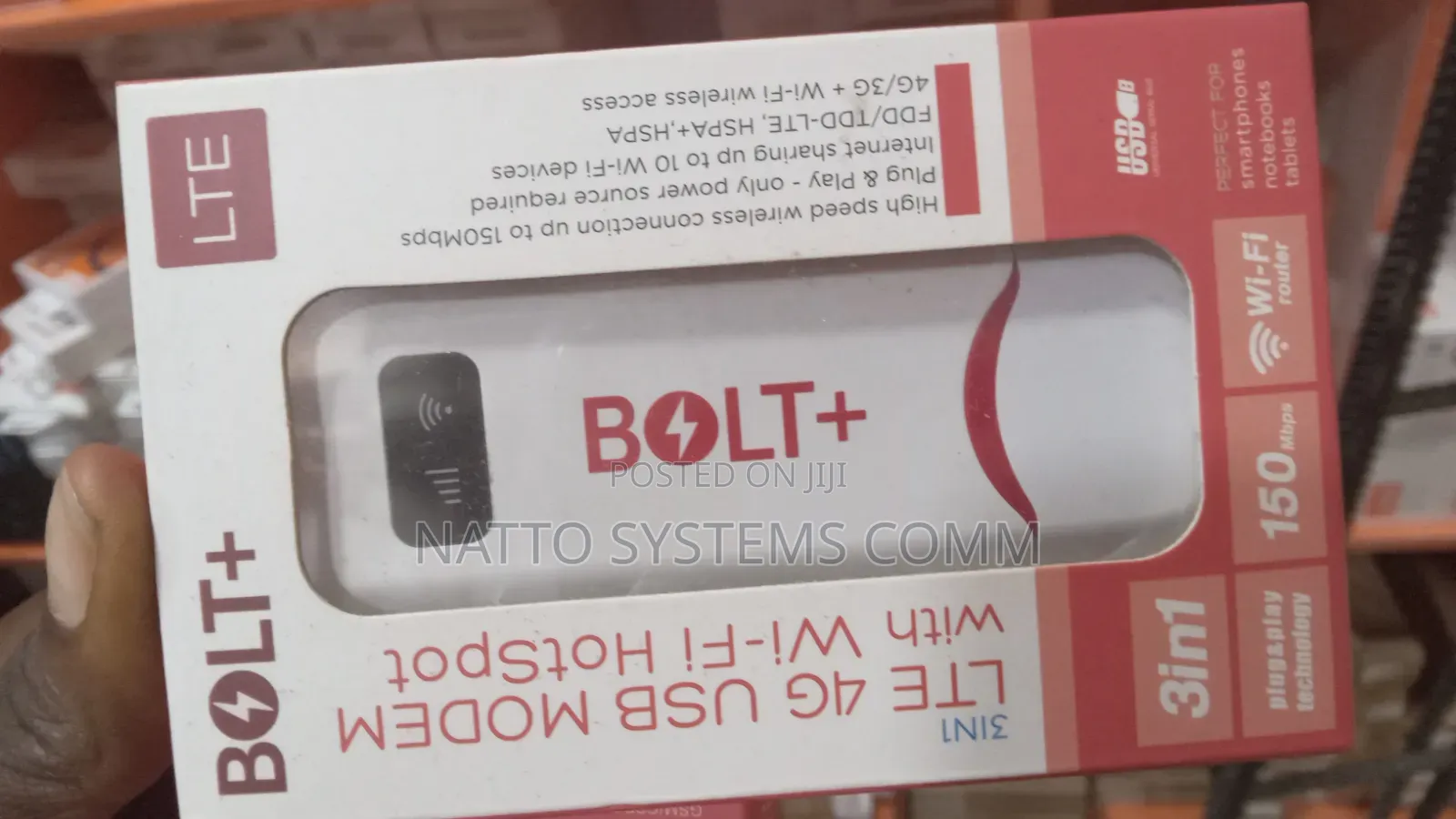 Bolt+ 3-in-1 Lte 4g Usb Modem With Wi-Fi Hotspot