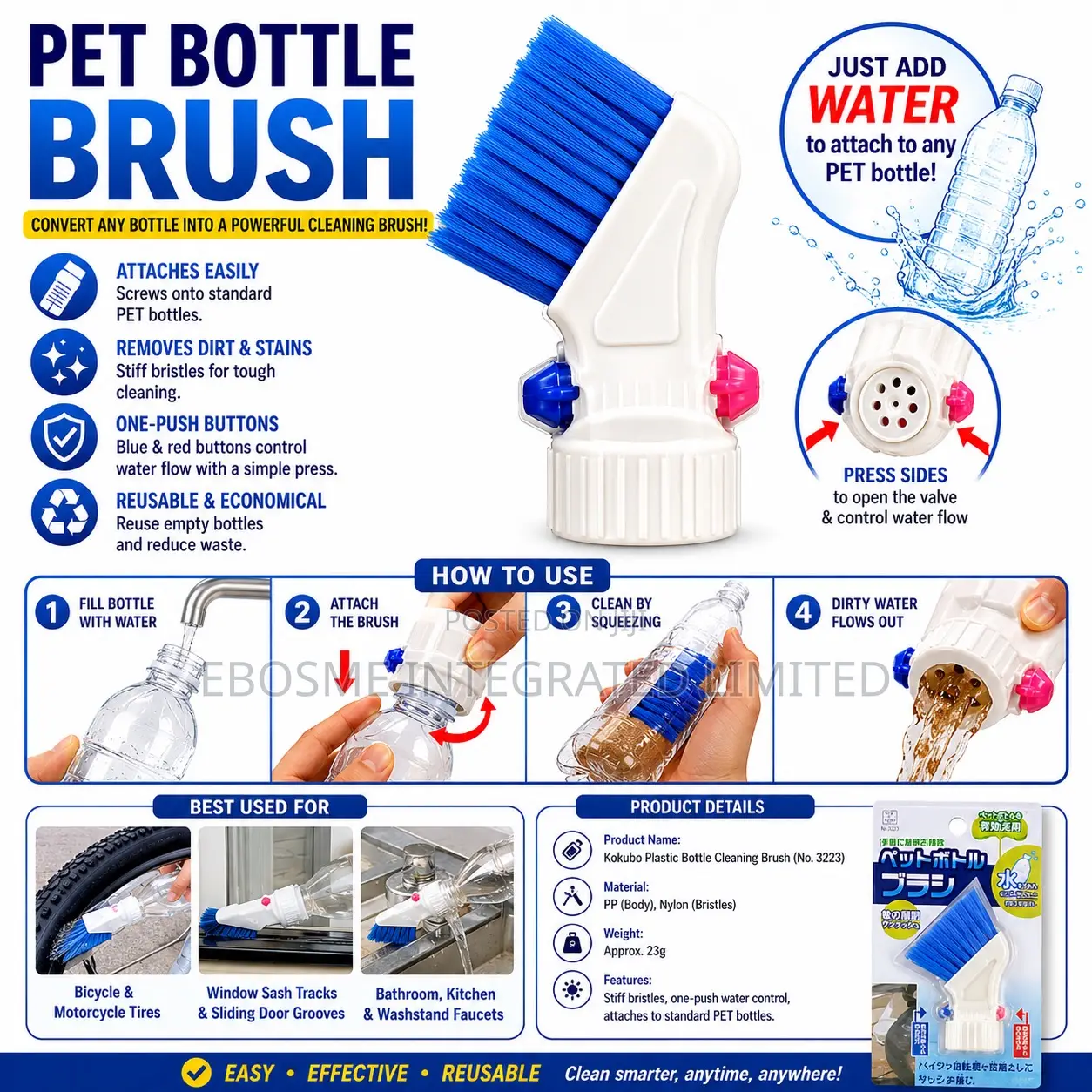 Pet Bottle Brush