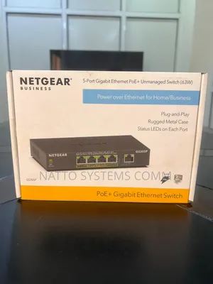 Netgear Gs305p 5-Port Gigabit Ethernet Poe+ Unmanaged Switch