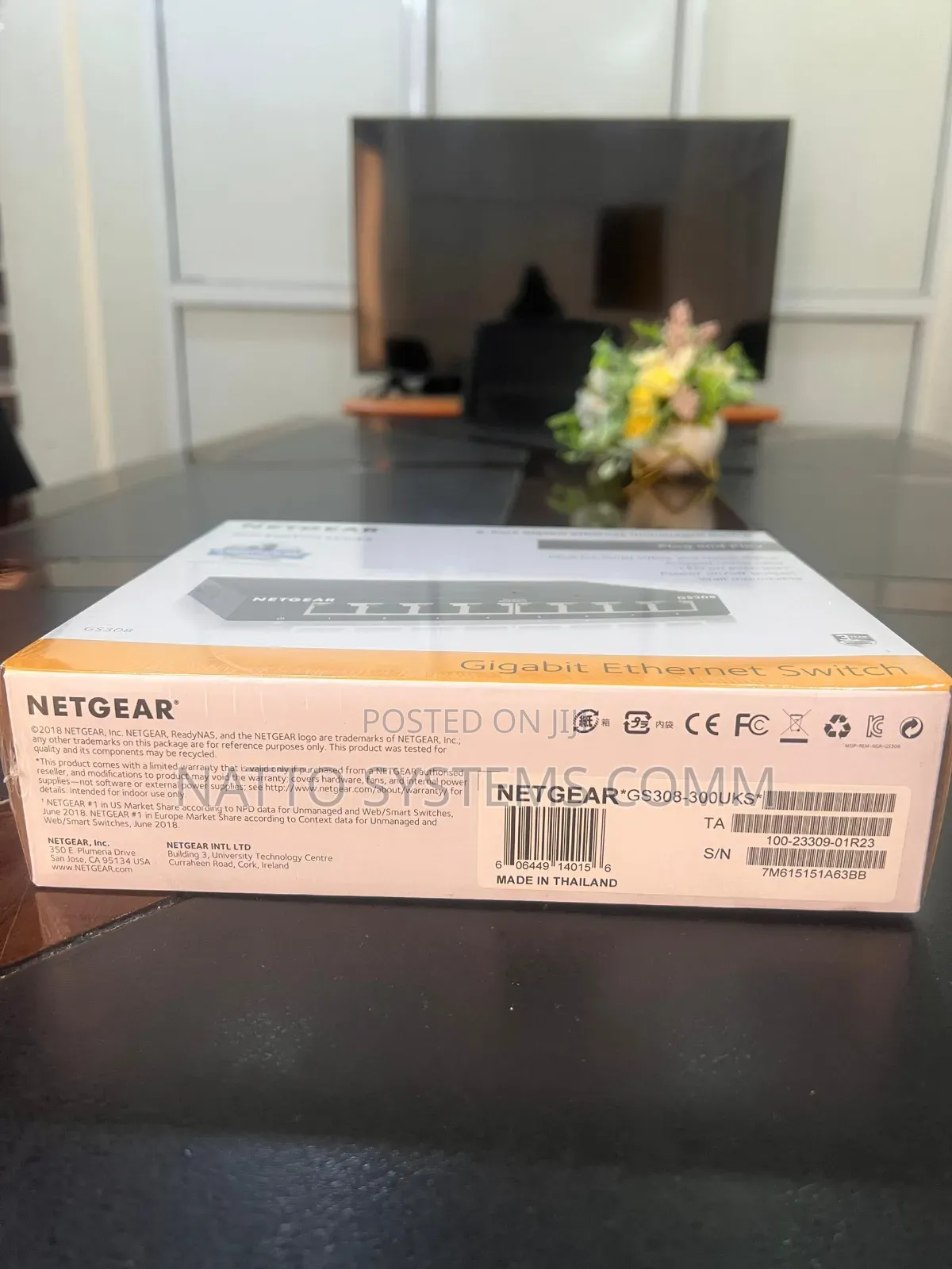Netgear Gs308 8-Port Gigabit Ethernet Unmanaged Switch.