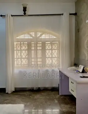 White Curtains With Inner and Rods