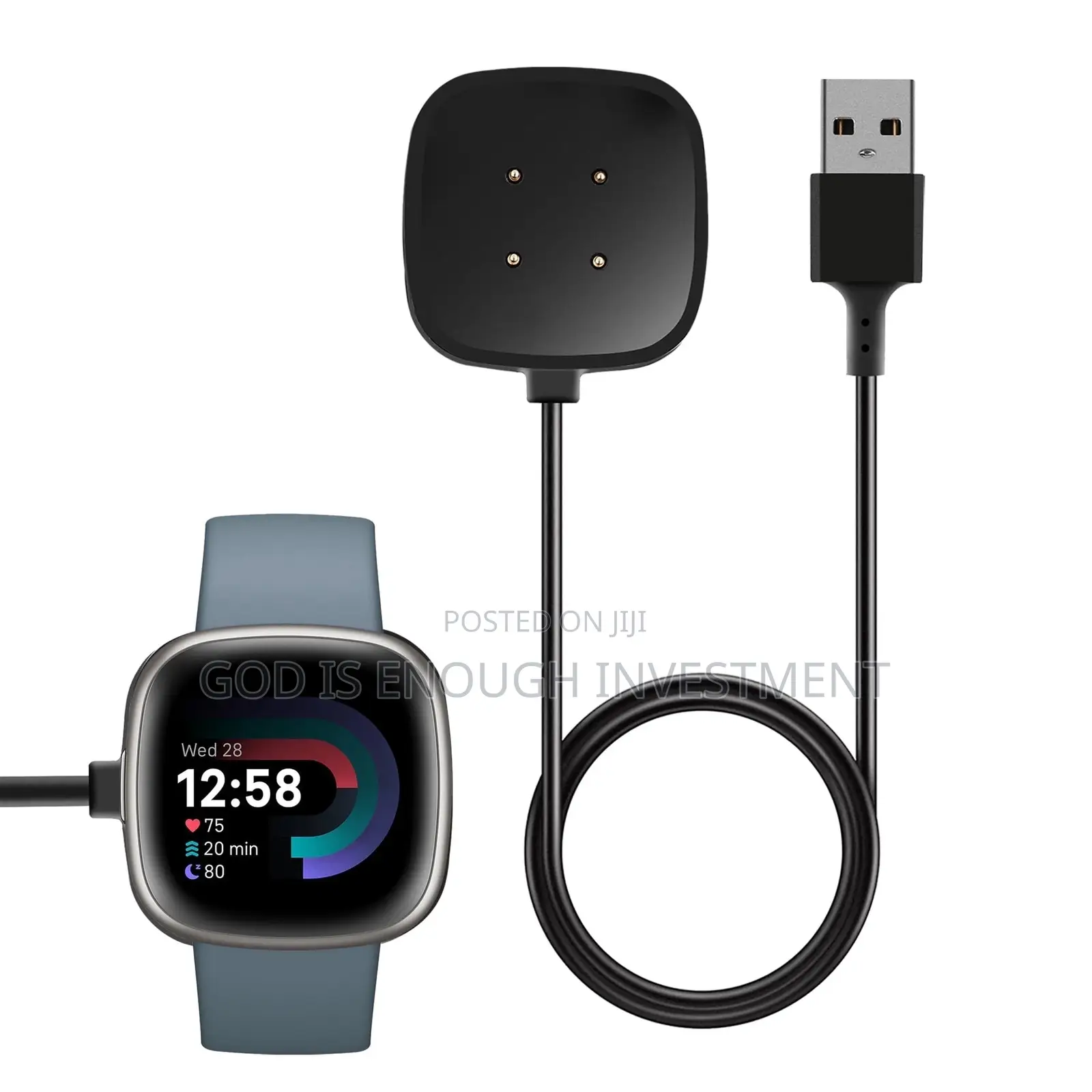 Watch Charger for Fitbit Versa 3/ Versa 4/Sense/Sense 2 (Usb)