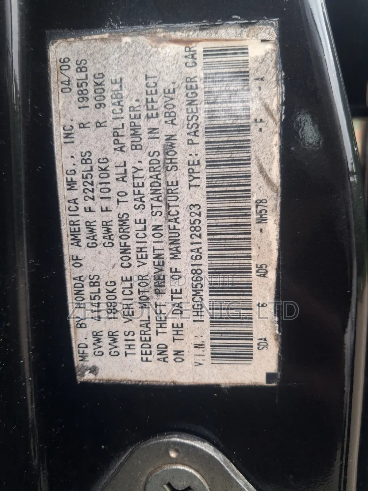 Honda Accord 2006 Black