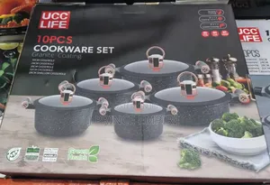 Ucc-Life New 10pcs Die Granite Coating Pot Set With Lid