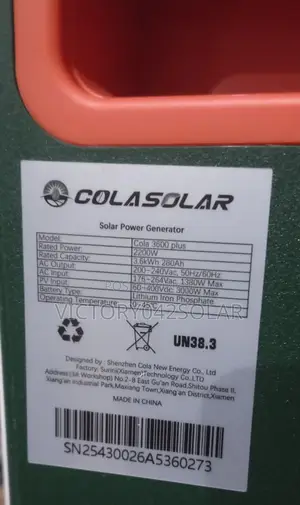 Cola 3600 Plus Solar Generator Available Now