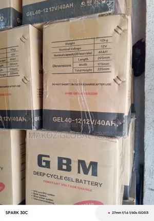 Brand New GBM Deep Cycle Gel Battery 12v 40ah