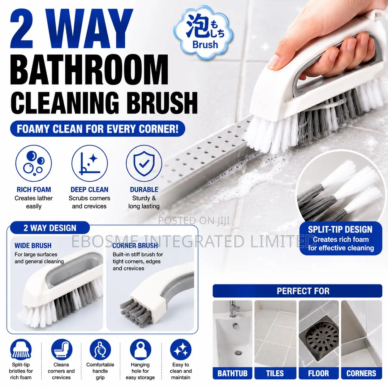 2 Ways Bathroom Cleaning Brush