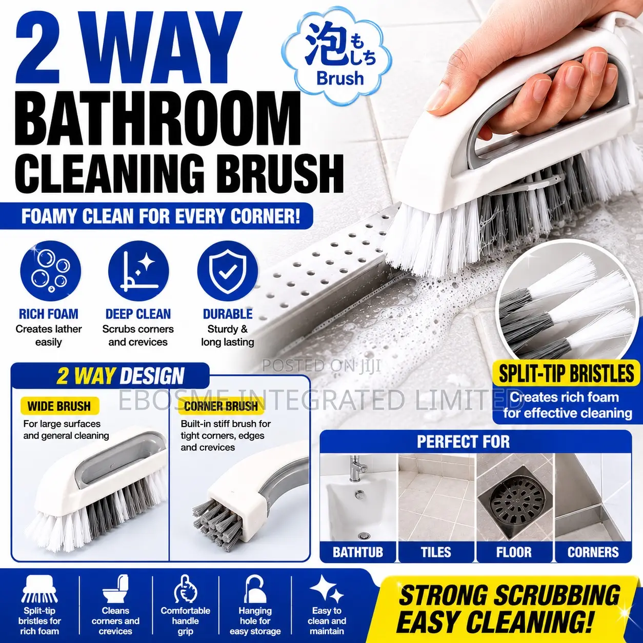2 Ways Bathroom Cleaning Brush