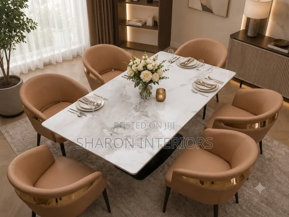 The Marble Gold Luxe Dining Set