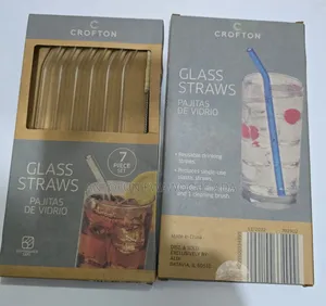 7 Piece Glass Straw