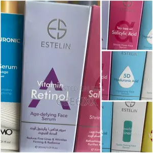 Estelin Face Serum Set Retinol Salicylic Hyaluronic Niacinamide Vit C