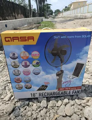Qasa Rechargeable Solar Fan 18’Inchs