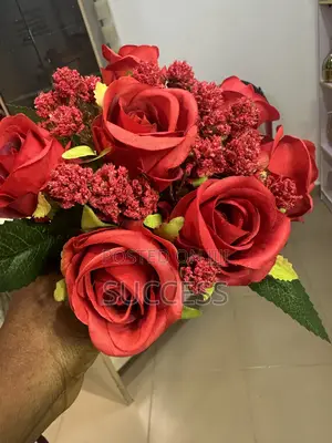 Rose Flower With Artificial Astilbe Stems