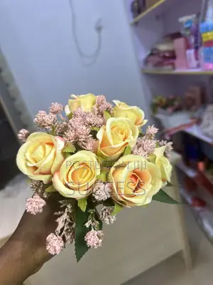 Rose Flower With Artificial Astilbe Stems