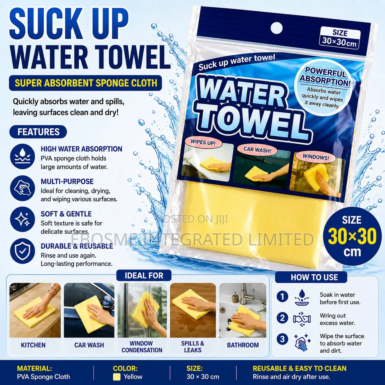 Suckup Water Towel Super Absorbent Sponge