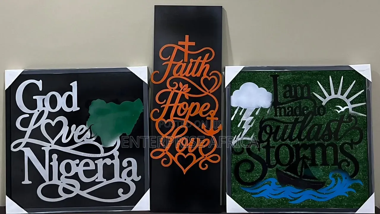 Metal on Board Wall Art