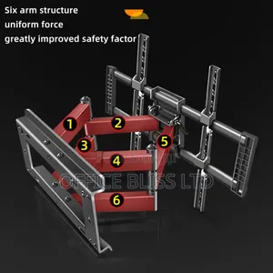 Cold Rolled Steel Full Motion Tv Wall Mount Bracket 55" - 100"