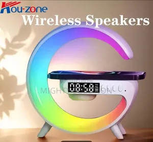 5-in-1 Wireless Music Station Lamp Atmosphere Light, Alarm Clock