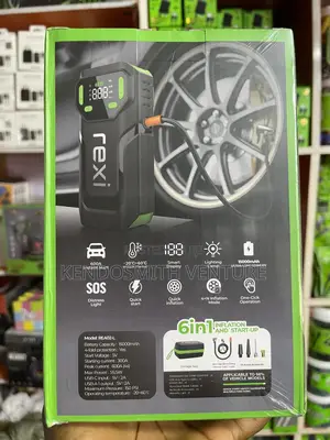 Rexi 6in1 Car Jump Starter 600a 15000mah With Air Compressor