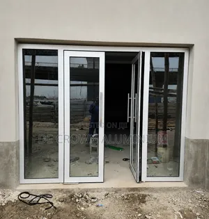 White Aluminium Double Swing Door | Modern Durable