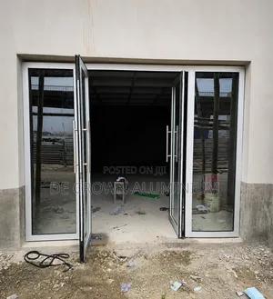 White Aluminium Double Swing Door | Modern Durable