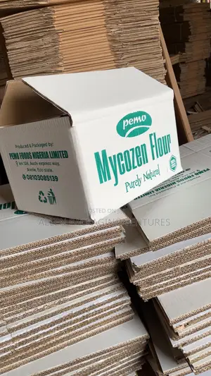 White Carton With a Clean Screen Printing,