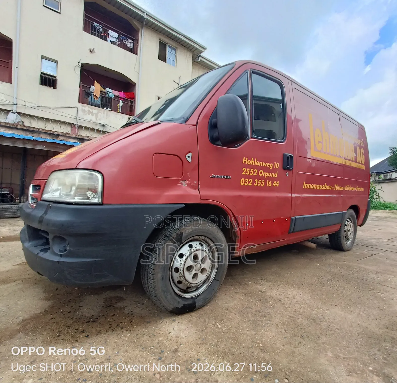 Citroen Jumper 2012 Red