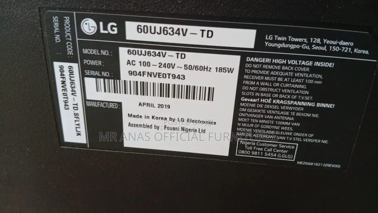 60inches Lg Webos Smart Tv With Magic Remote