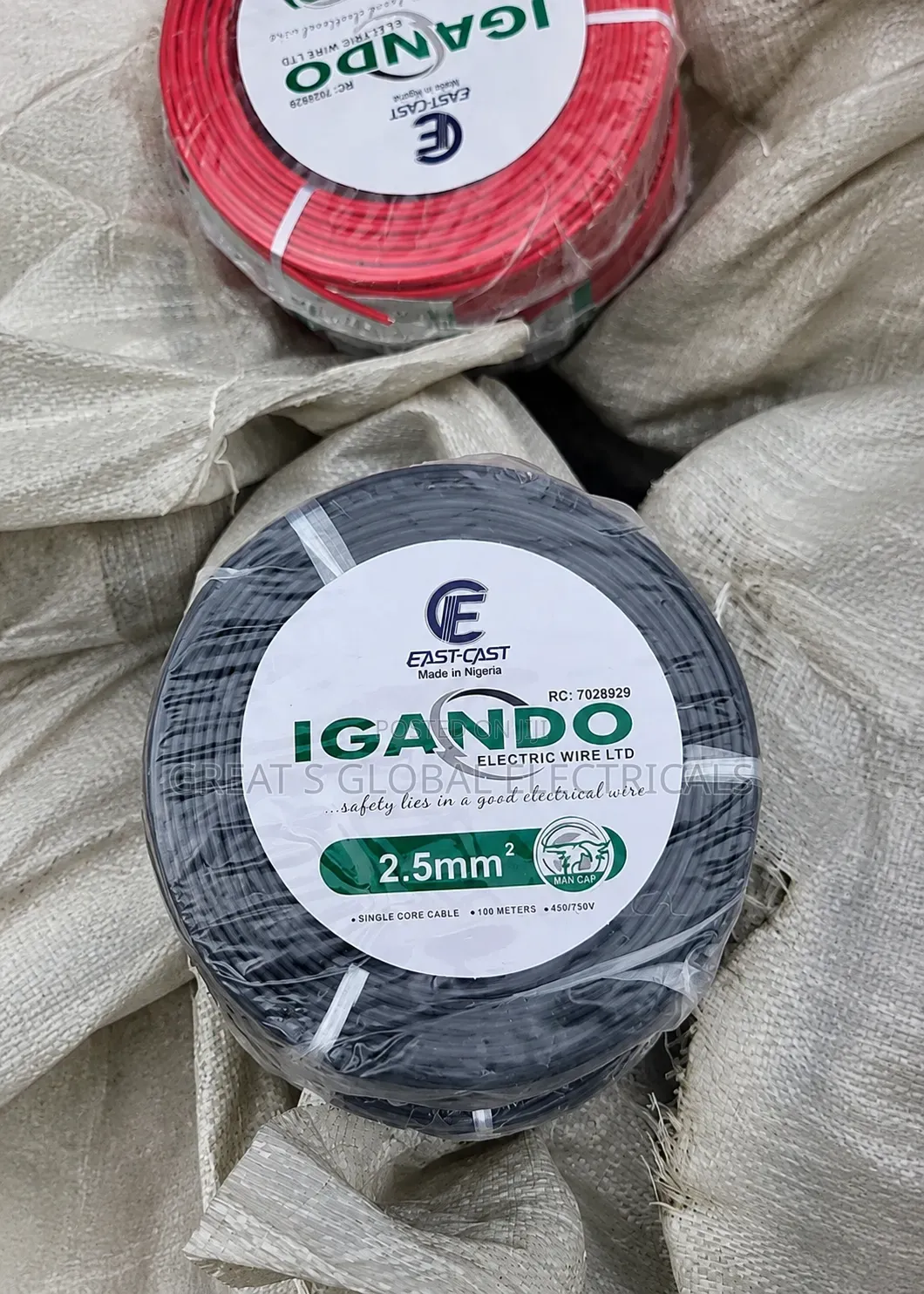 2.5mm2 Igando Single Core Copper Wire