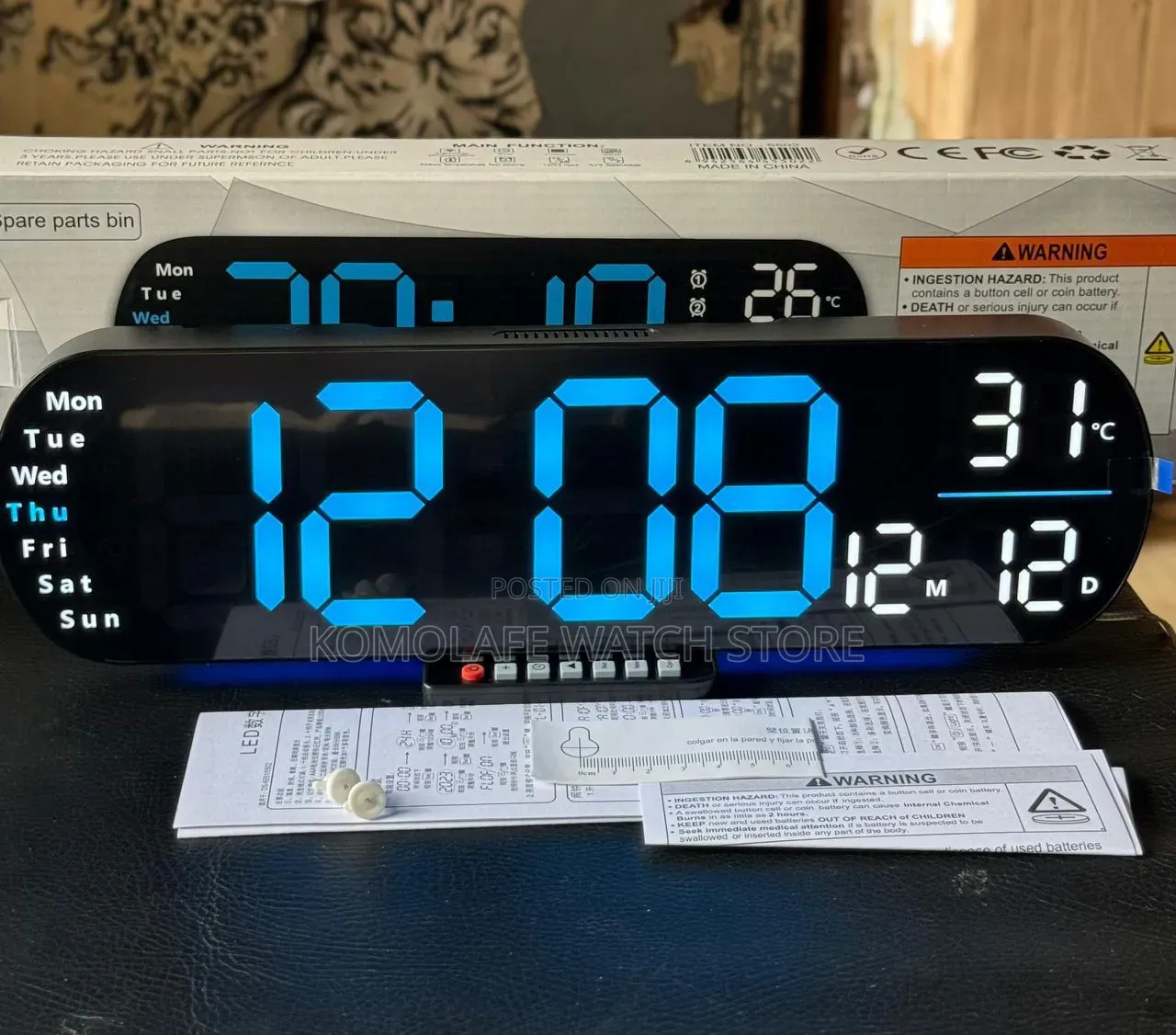Digital Ambulance Light Clock