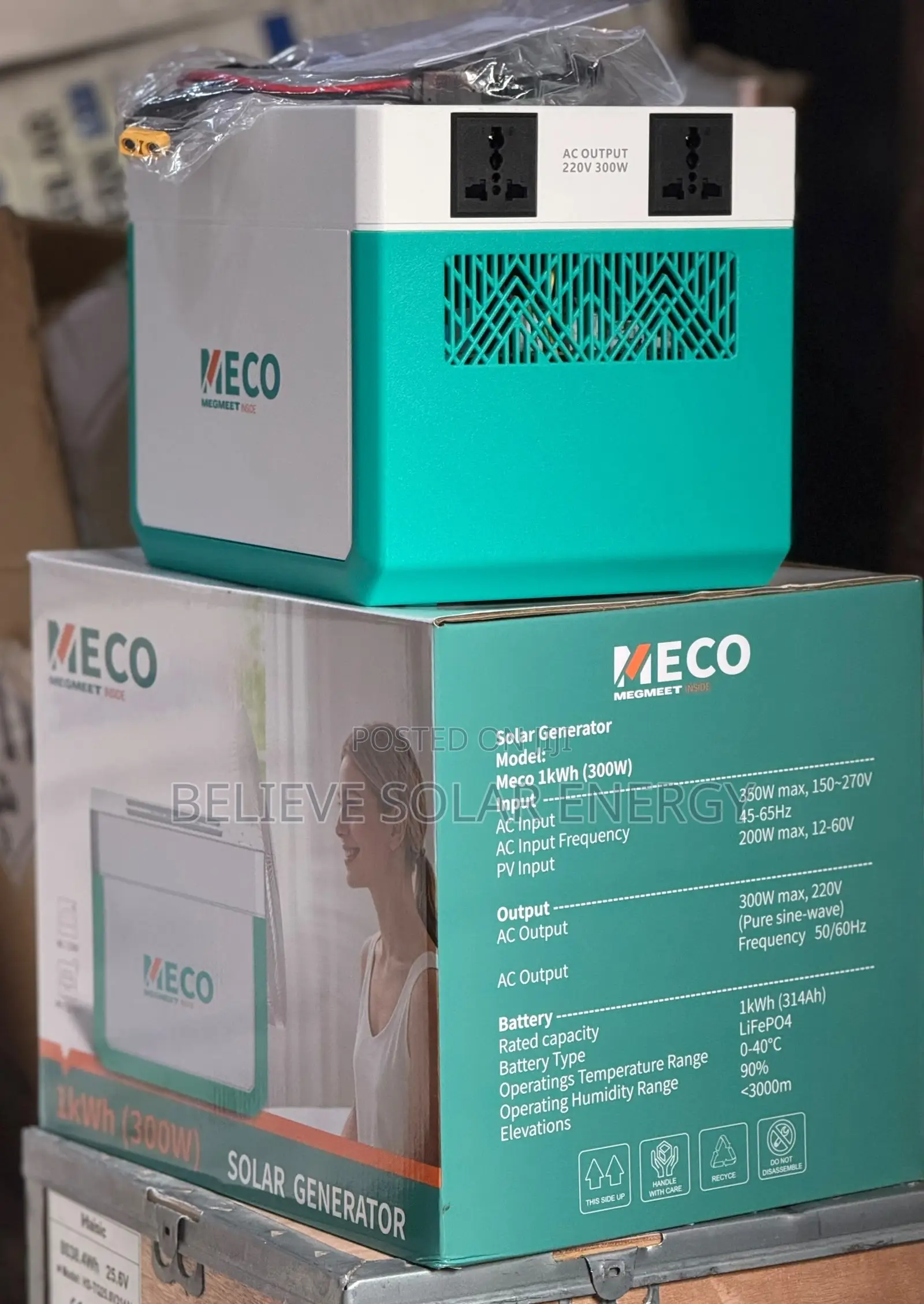 Meco 1kwh Solar Generator 300w With Solar Panel
