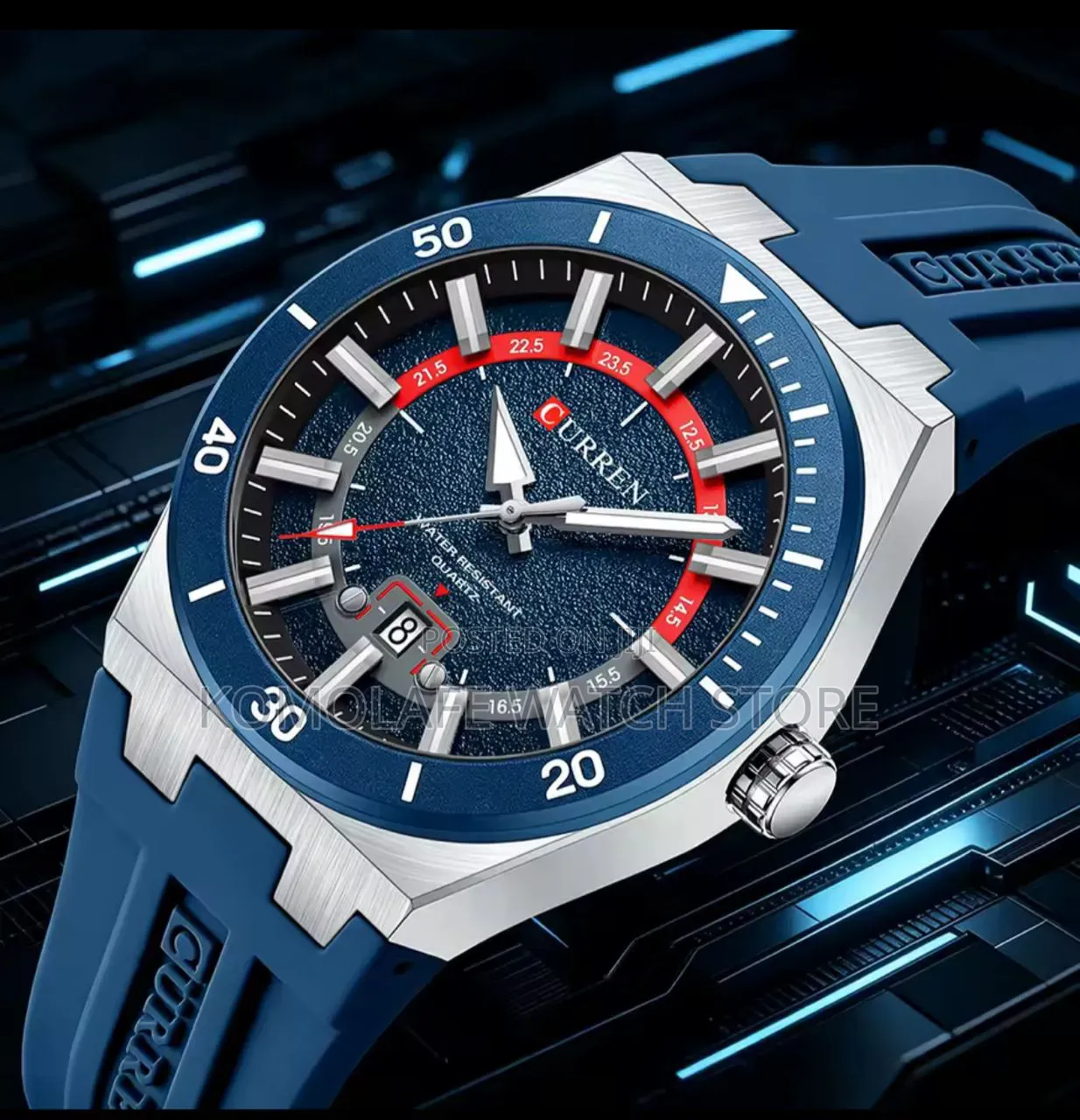 Curren Rubber Analog Chronograph