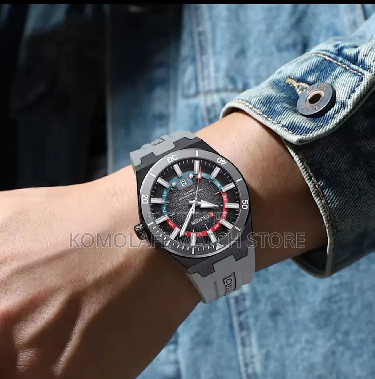 Curren Rubber Analog Chronograph