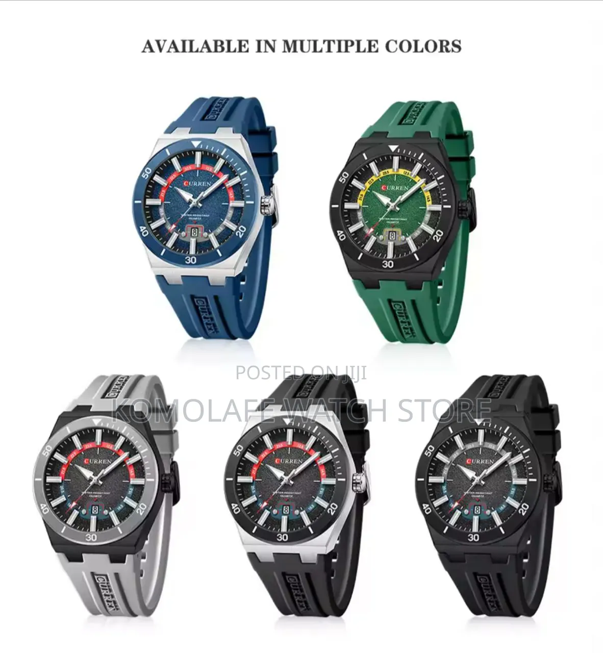 Curren Rubber Analog Chronograph