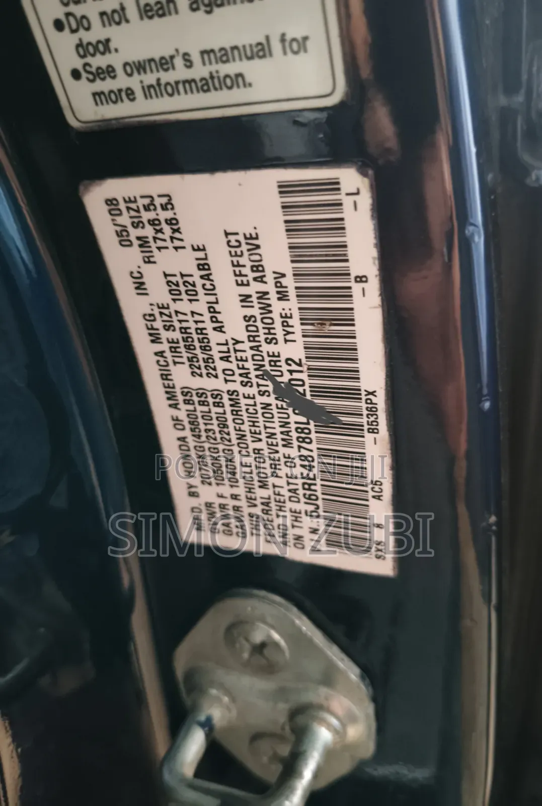 Honda CR-V 2008 Blue