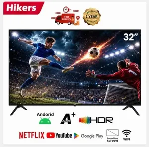 Hikers 32'' Inch Frameless Android Smart Hd Led TV - Black