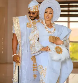 African Couples Matching Wedding Outfits