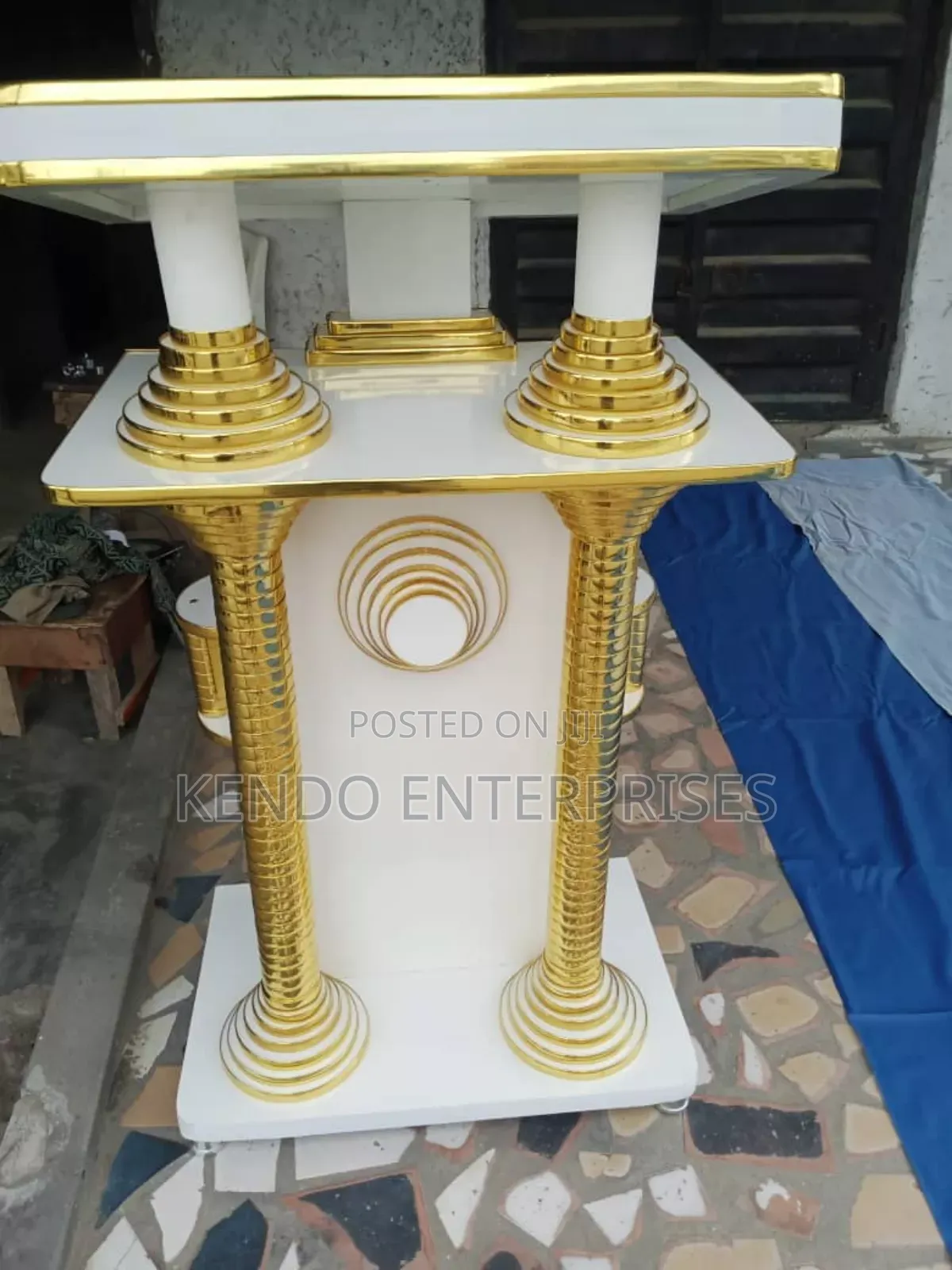 White and Gold Pulpit