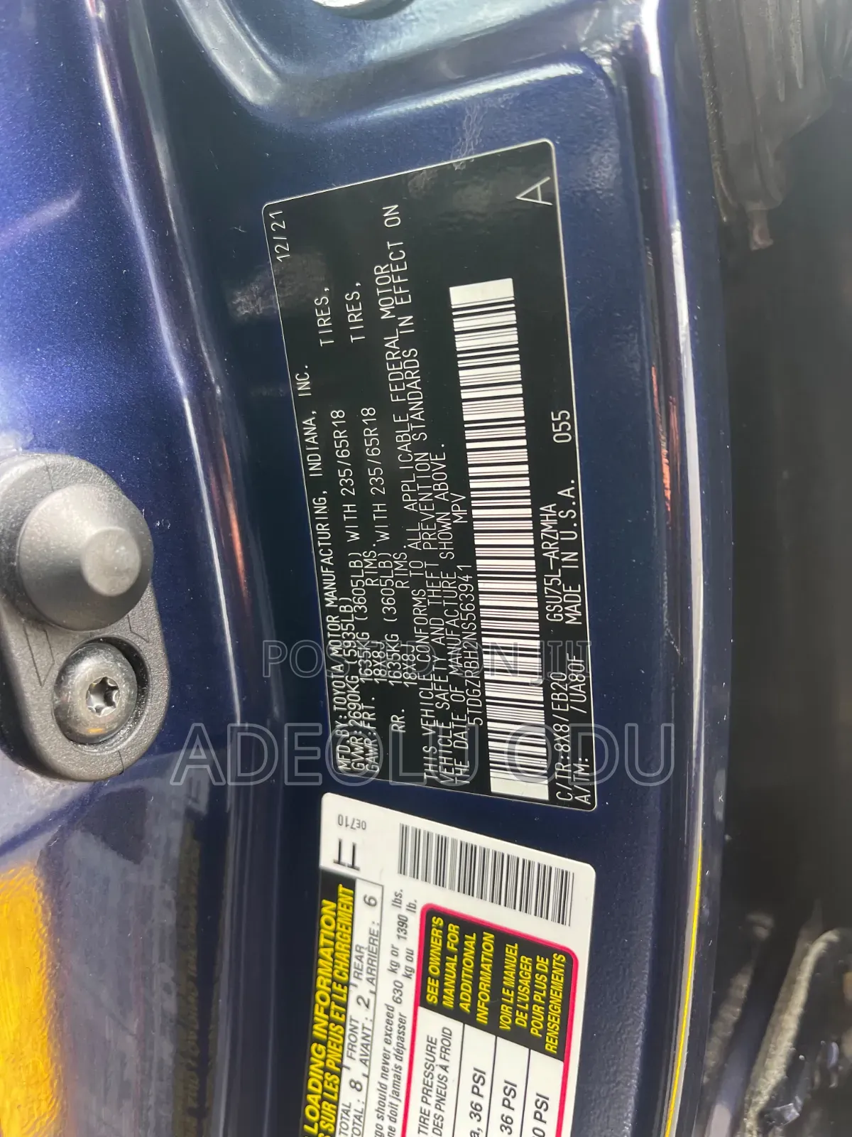 Toyota Highlander 2022 Blue
