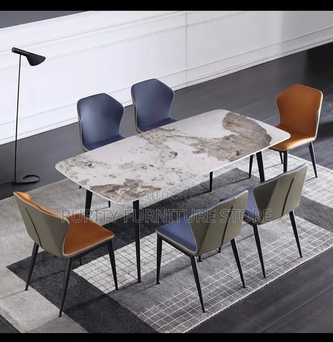 Luxurious Marble Top 6-Seater Dining