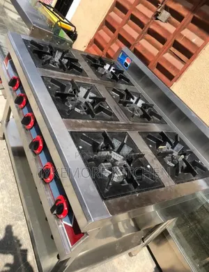 Industrial 6 Burner Gas Cooker With Oven