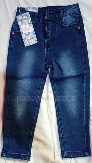Girl's Blue Stock Jean 2- 3 Years