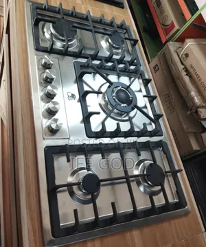 Original Gs Built-in 90cm Stainless Steel 5 Burners Gas Cooker Hob.