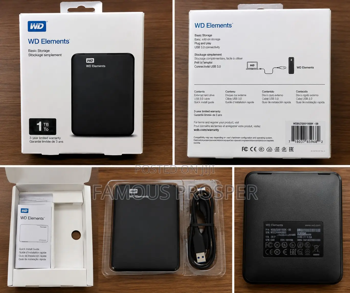 Elements 1tb Portable External Hard Drive – Clean Working Perfectly