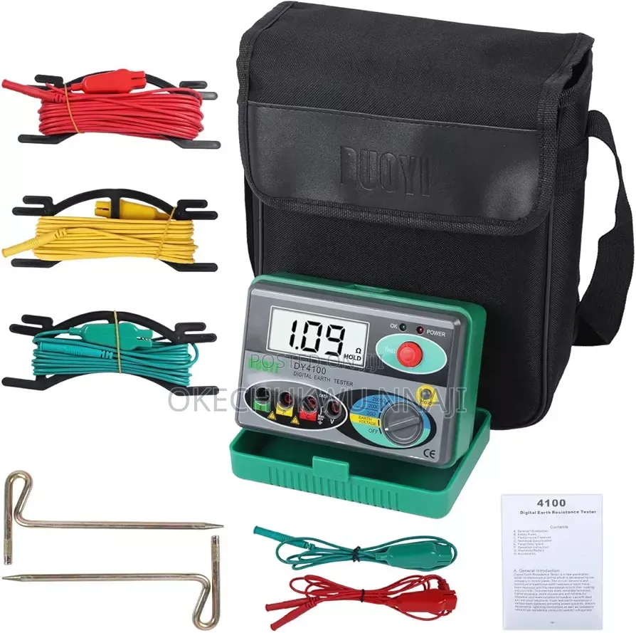 Digital Earth Ground Resistance Megohmmeter Tester 0~20/200/2000ohm