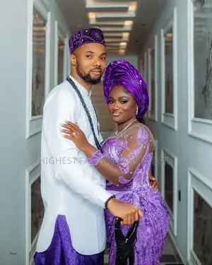 Luxury Purple Beaded Traditional Wedding Dress