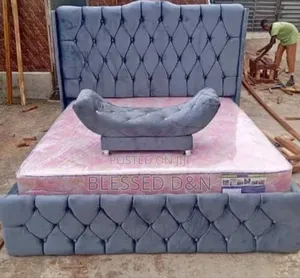 High Quality Standard Luxury Grey Colour Bed Frame
