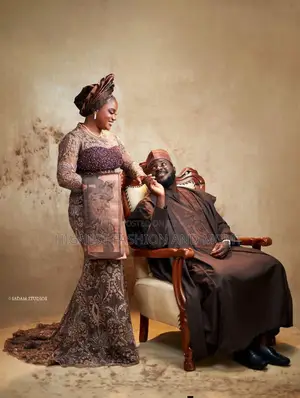 Chocolate Brown Traditional Wedding Gown