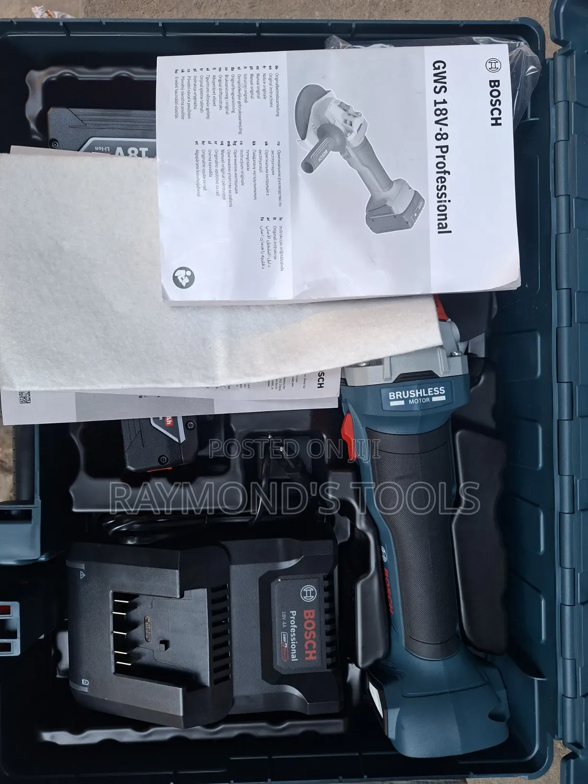 GWS 18v-8 5inch Cordless Angle Grinder Bosch