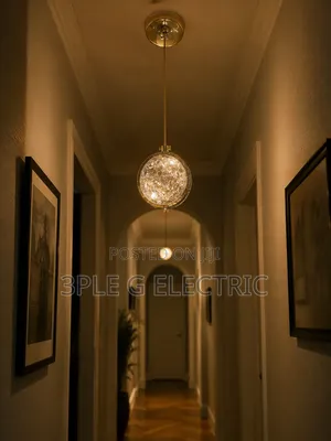 Crystal Body Round Shaped Single Led Pendant